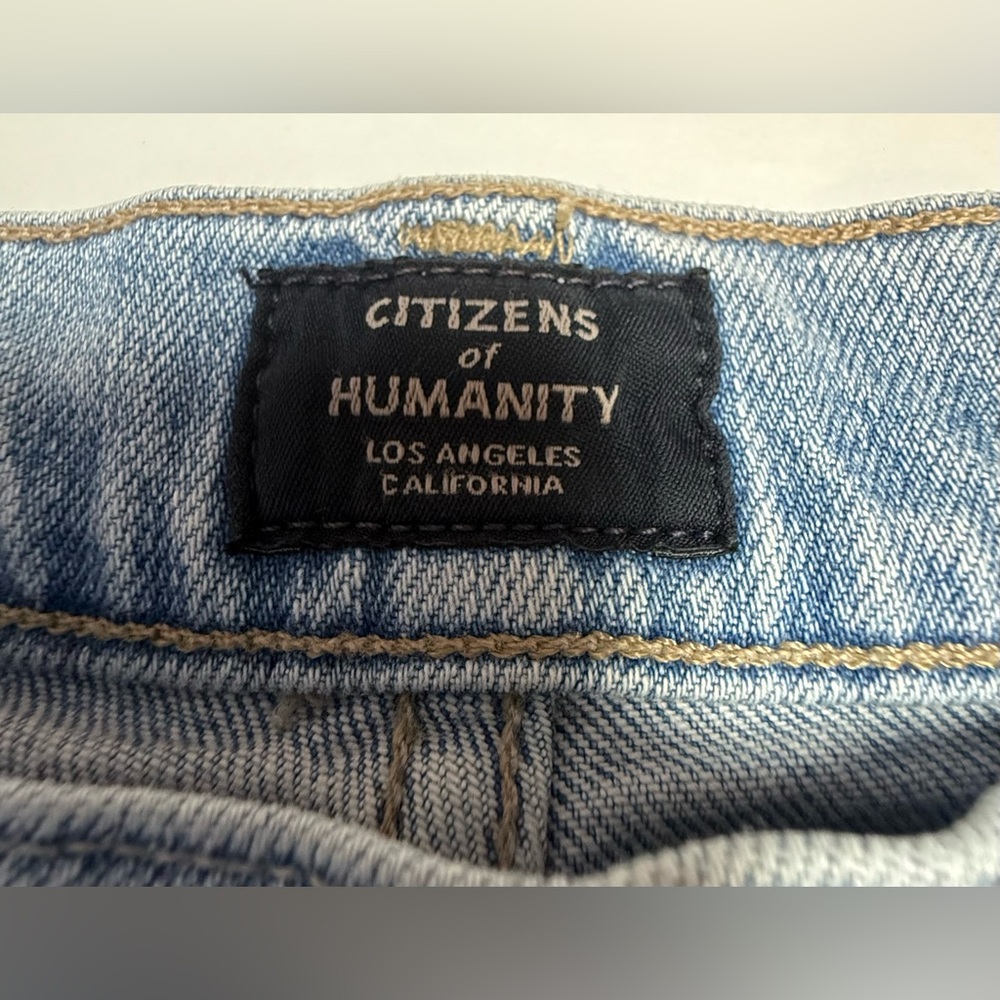 Citizens Of Humanity Emerson slim boyfriend Blue Jeans Distressed 24 - Picture 11 of 16